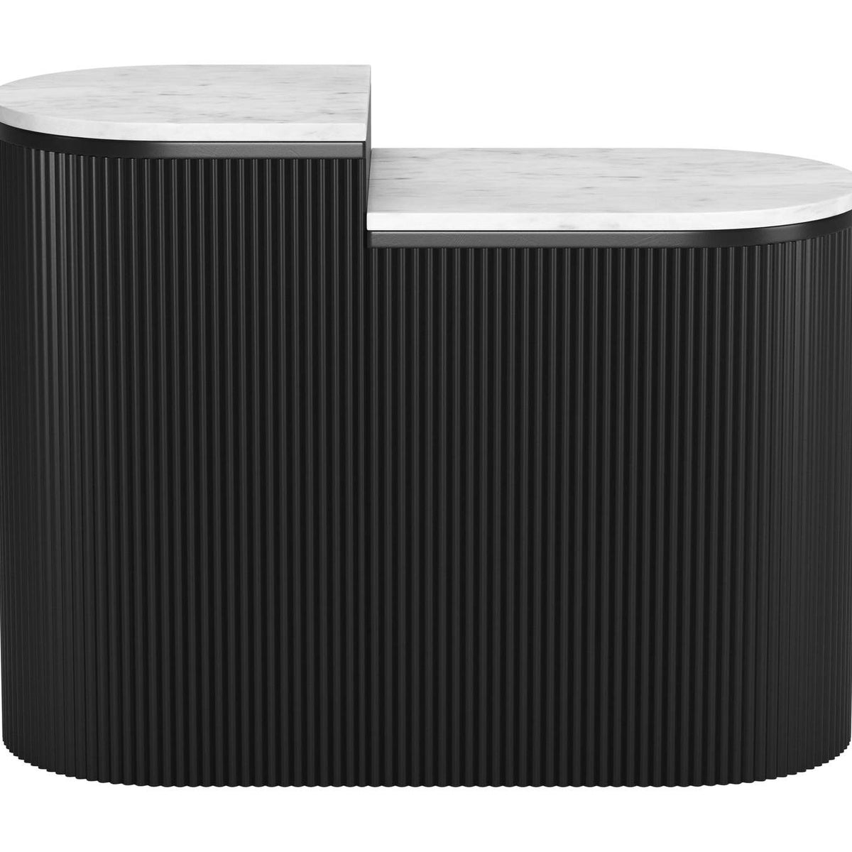 109919 Ormara Side Table Set (2-Piece) White & Black
