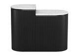 109919 Ormara Side Table Set (2-Piece) White & Black