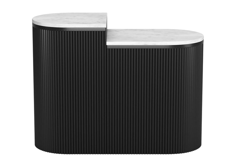 109919 Ormara Side Table Set (2-Piece) White & Black