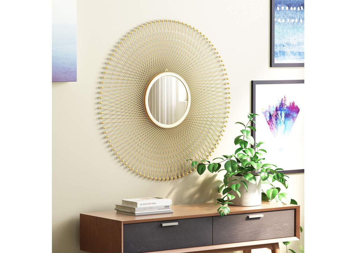 A12214 Glow Round Mirror Gold