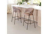 109674 Josephine Barstool (Set Of 2) Brown