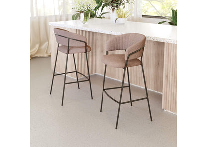 109674 Josephine Barstool (Set Of 2) Brown