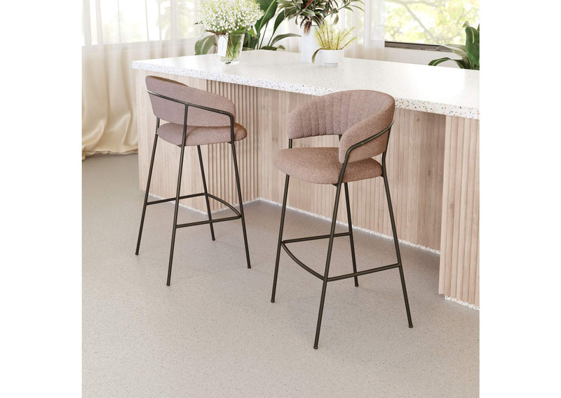109674 Josephine Barstool (Set Of 2) Brown
