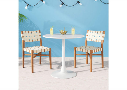 704038 Soleil Outdoor Dining Table White
