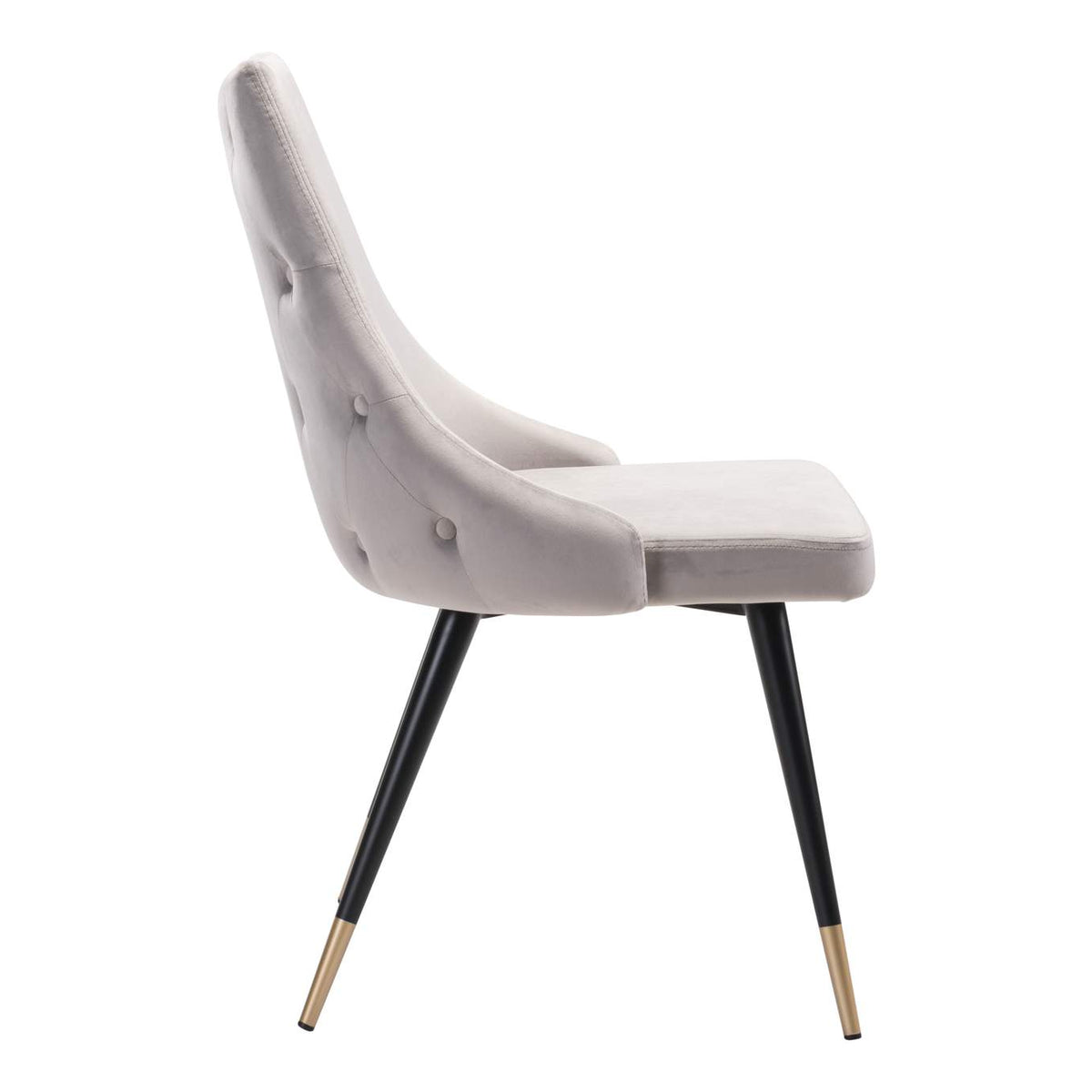 101089 Piccolo Dining Chair (Set Of 2) Gray