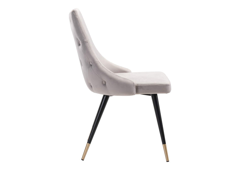 101089 Piccolo Dining Chair (Set Of 2) Gray