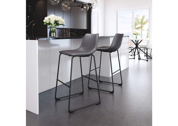 109327 Smart Barstool (Set Of 2) Charcoal