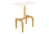 101512 Clement Side Table White & Gold