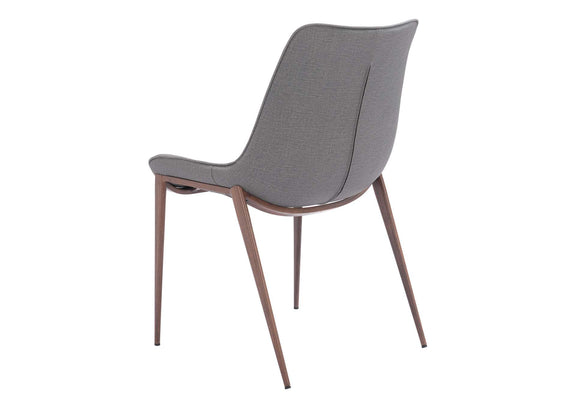 109934 Magnus Dining Chair (Set Of 2) Slate Gray & Walnut
