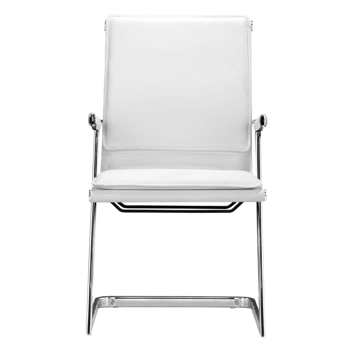 215211 Lider Plus Conference Chair (Set Of 2) White