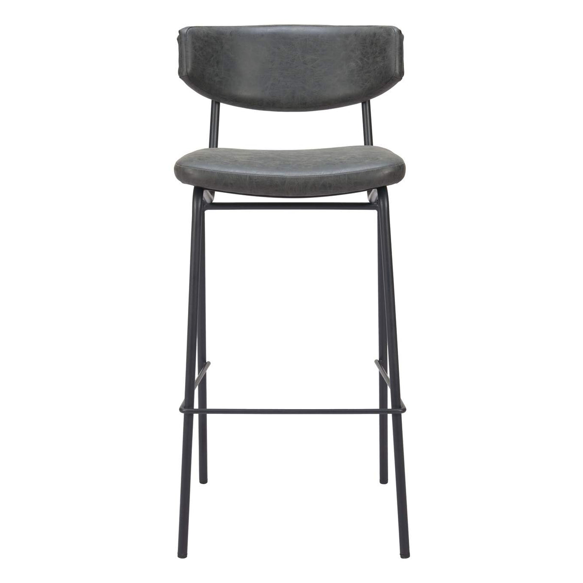 110261 Charon Barstool (Set Of 2) Vintage Black