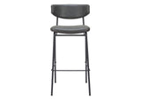 110261 Charon Barstool (Set Of 2) Vintage Black