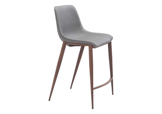 109936 Magnus Counter Stool (Set Of 2) Slate Gray & Walnut
