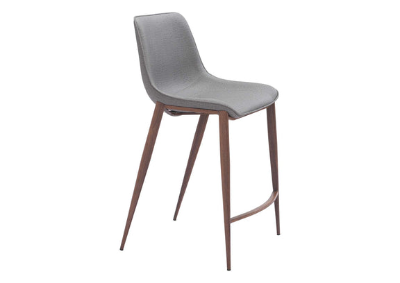 109936 Magnus Counter Stool (Set Of 2) Slate Gray & Walnut