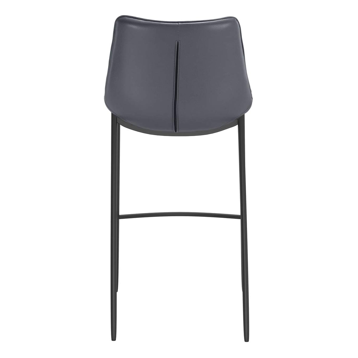 109391 Magnus Barstool (Set Of 2) Dark Gray & Black
