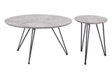 109232 Kerris Coffee Table Set (2-Piece) Gray & Black