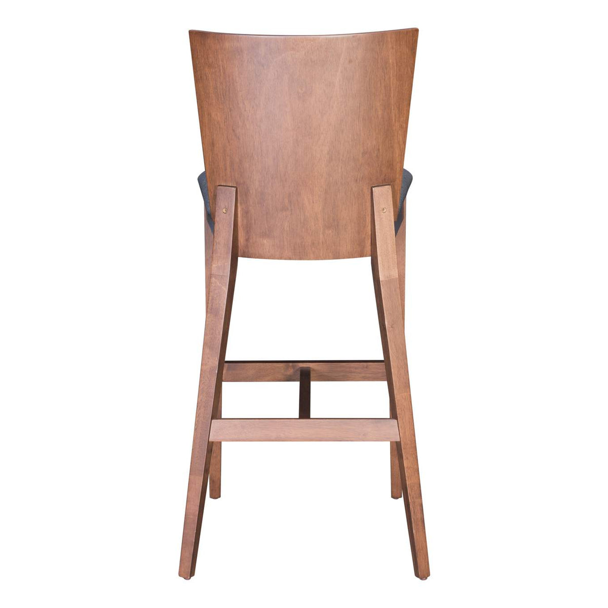 100983 Ambrose Barstool (Set Of 2) Walnut & Dark Gray