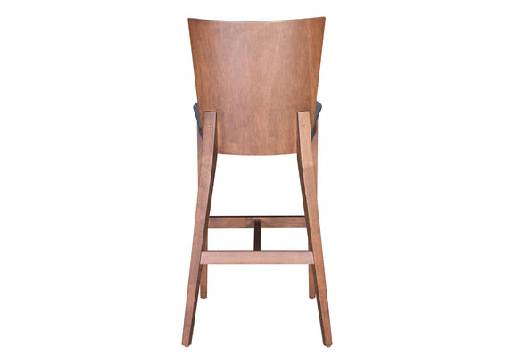 100983 Ambrose Barstool (Set Of 2) Walnut & Dark Gray
