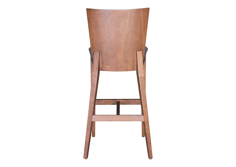 100983 Ambrose Barstool (Set Of 2) Walnut & Dark Gray