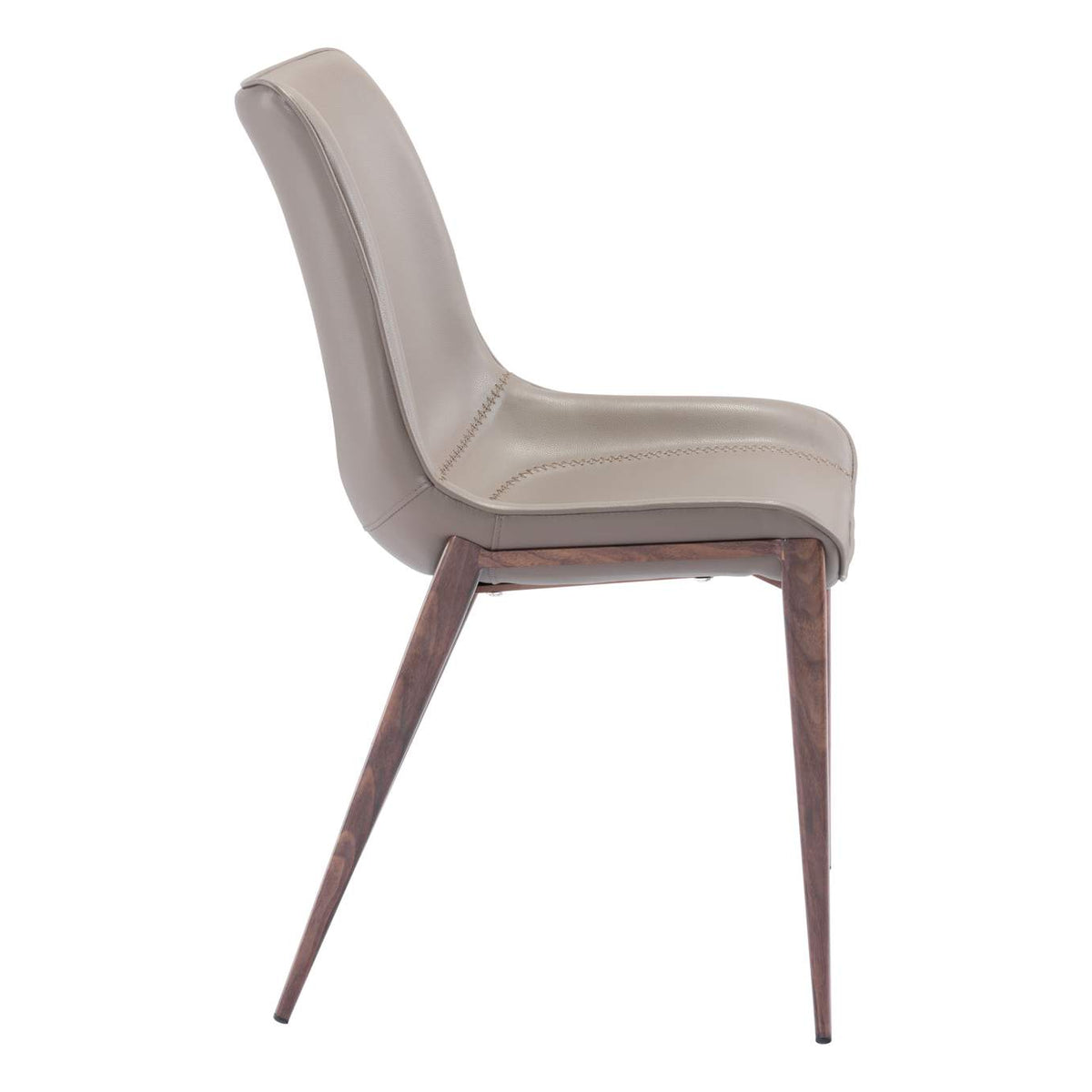 101272 Magnus Dining Chair (Set Of 2) Brown & Walnut