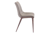 101272 Magnus Dining Chair (Set Of 2) Brown & Walnut