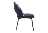 109366 Merion Dining Chair (Set Of 2) Multicolor Print & Black