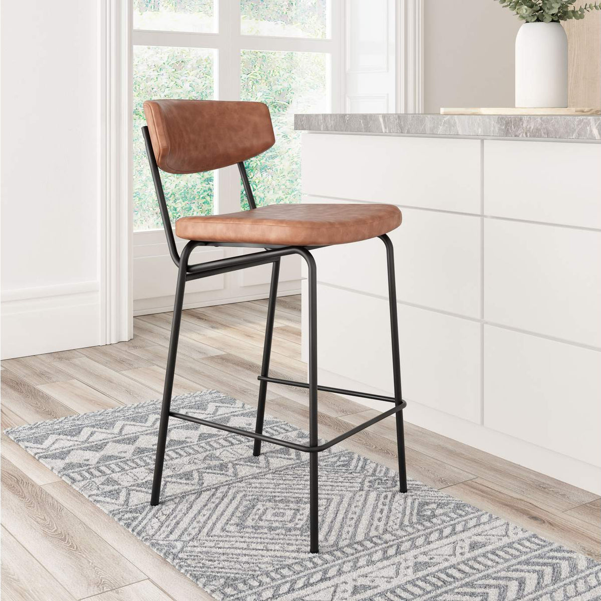 110262 Charon Counter Stool (Set Of 2) Vintage Brown