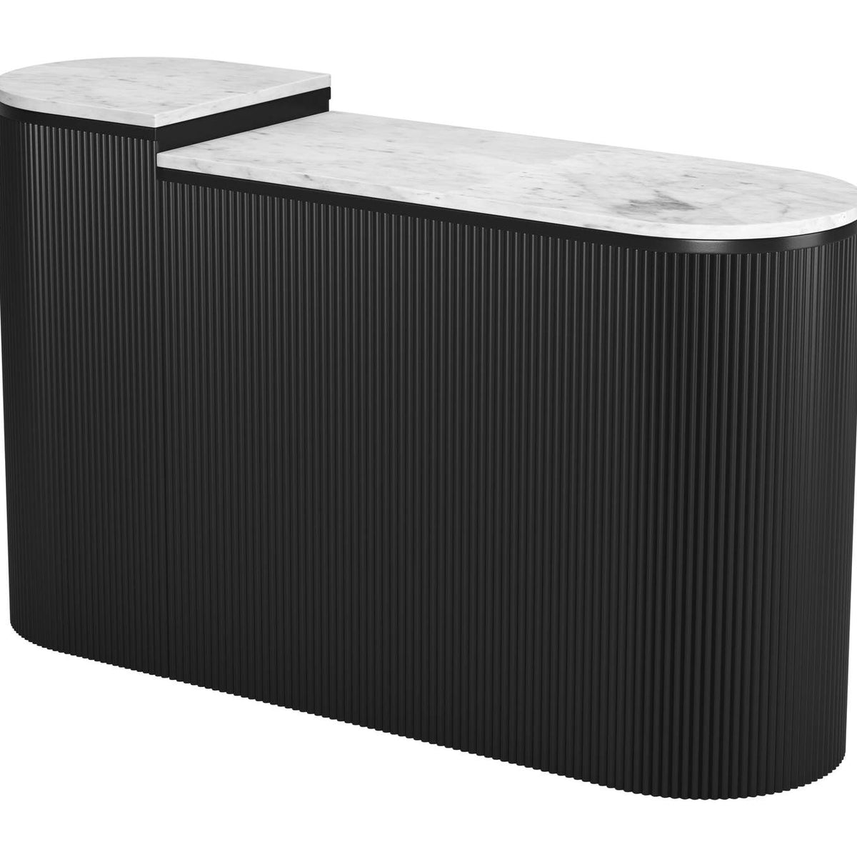 109921 Ormara Console Table Set (2-Piece) White & Black