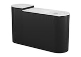 109921 Ormara Console Table Set (2-Piece) White & Black