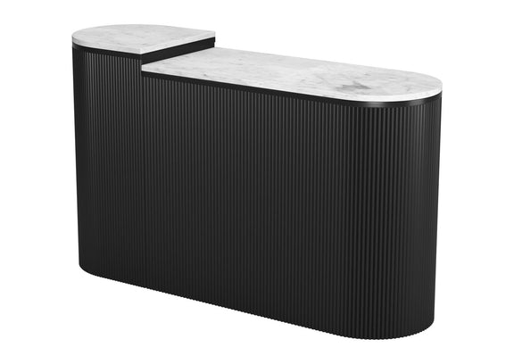 109921 Ormara Console Table Set (2-Piece) White & Black