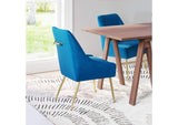 109715 Maxine Dining Chair Navy Blue & Gold