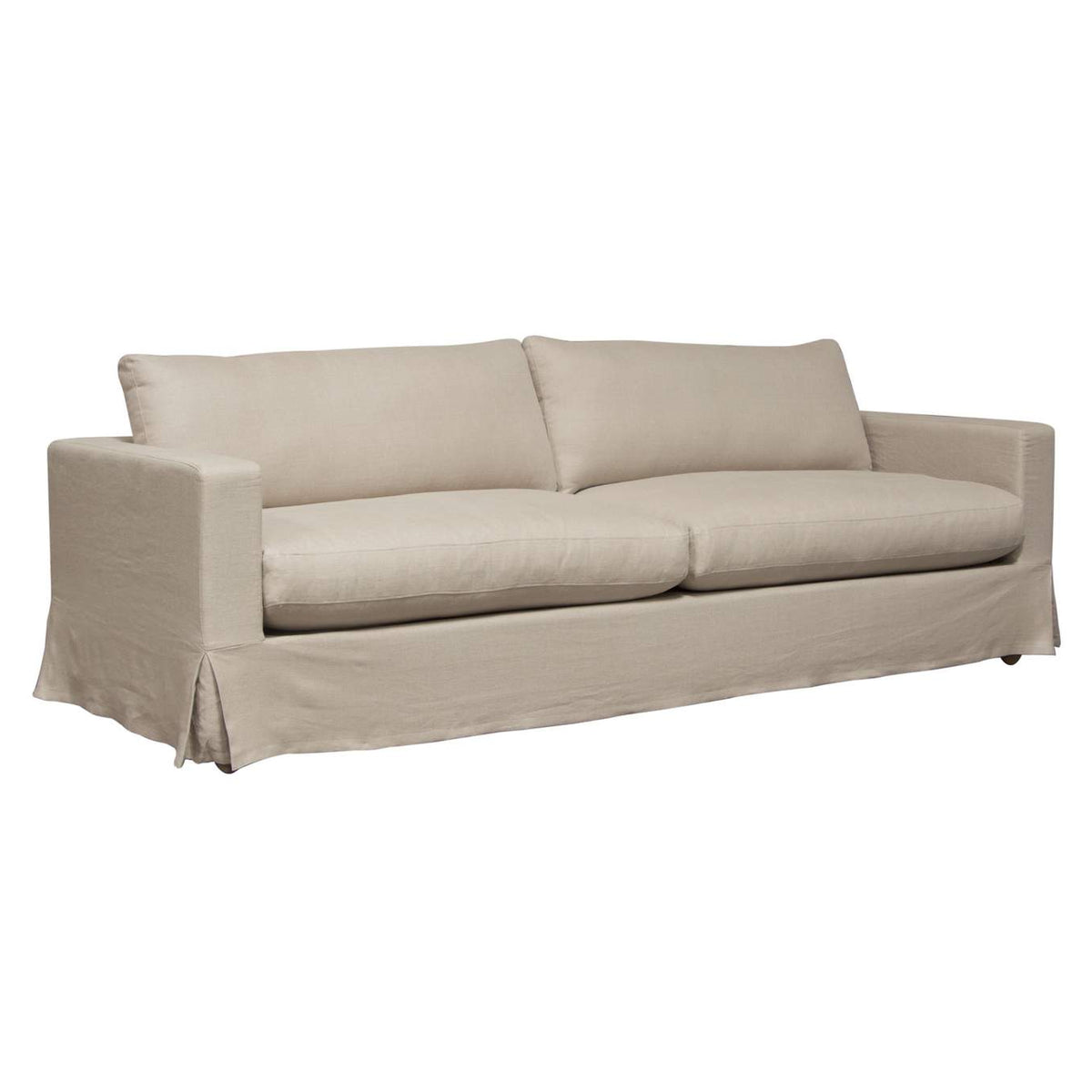 SAVANNAHSOSD Savannah Slip-cover Sofa In Sand Natural Linen