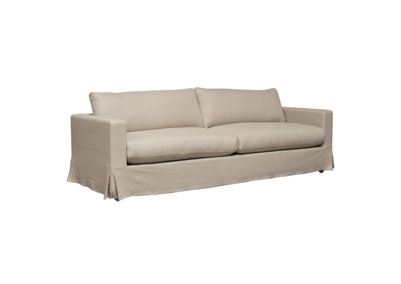 SAVANNAHSOSD Savannah Slip-cover Sofa In Sand Natural Linen
