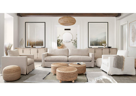 SAVANNAHSOSD Savannah Slip-cover Sofa In Sand Natural Linen