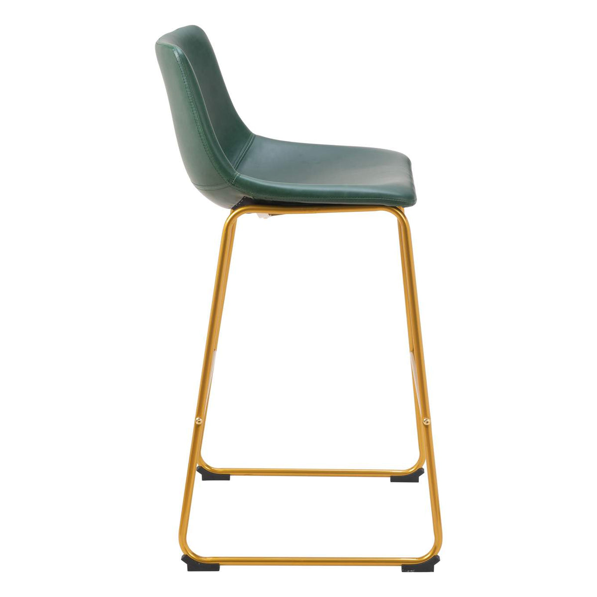 109961 Augusta Barstool (Set Of 2) Green & Gold