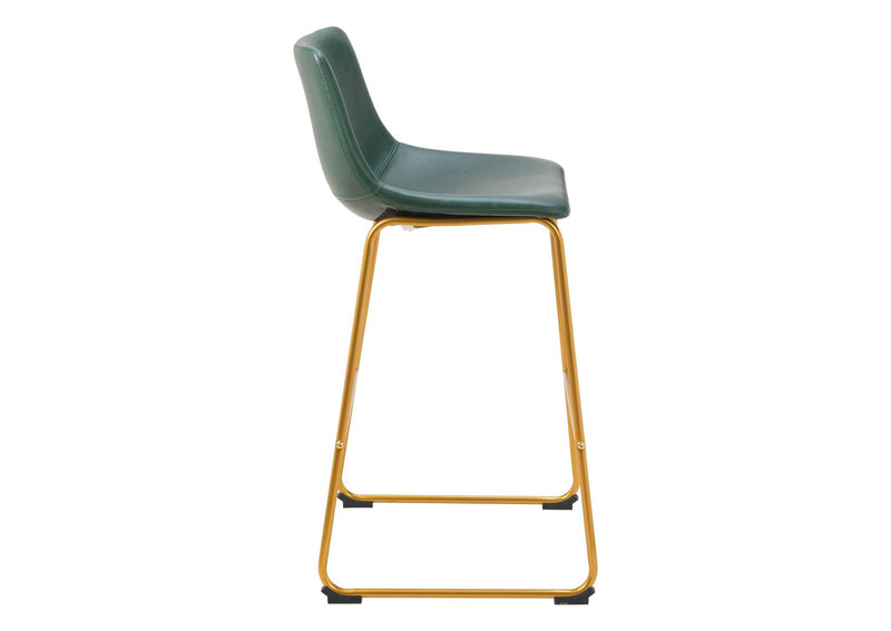 109961 Augusta Barstool (Set Of 2) Green & Gold