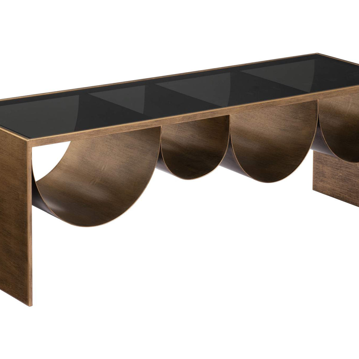 109842 Reed Coffee Table Brass & Black