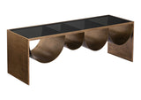 109842 Reed Coffee Table Brass & Black