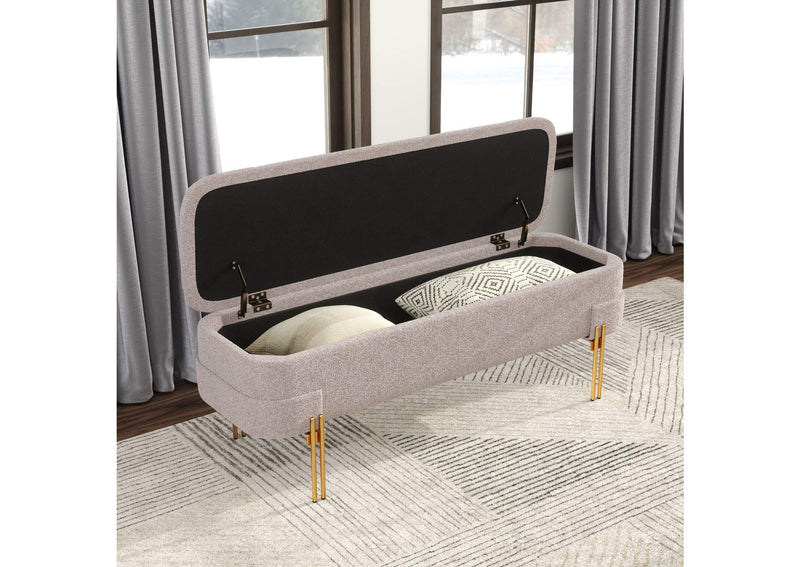 110082 Lebreton Storage Bench Oatmeal Beige