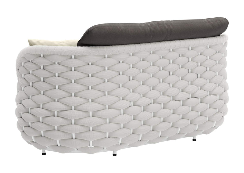 704026 Coral Reef Outdoor Loveseat Gray