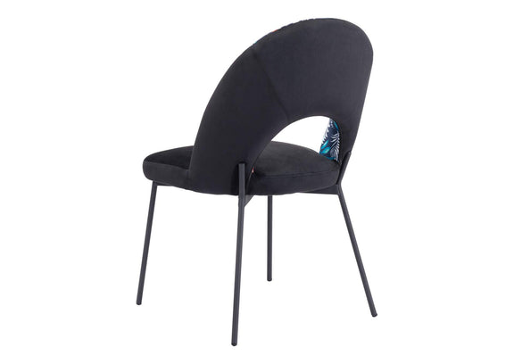 109366 Merion Dining Chair (Set Of 2) Multicolor Print & Black