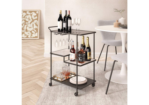 109845 Constanza Bar Cart Black
