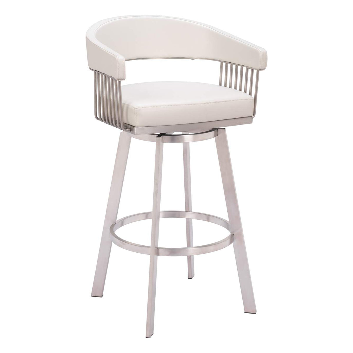 110046 Bantry Swivel Barstool White