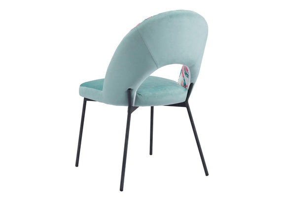 109367 Bethpage Dining Chair (Set Of 2) Multicolor Print & Green