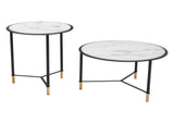 101704 Davis Coffee Table Set (2-Piece) White & Black