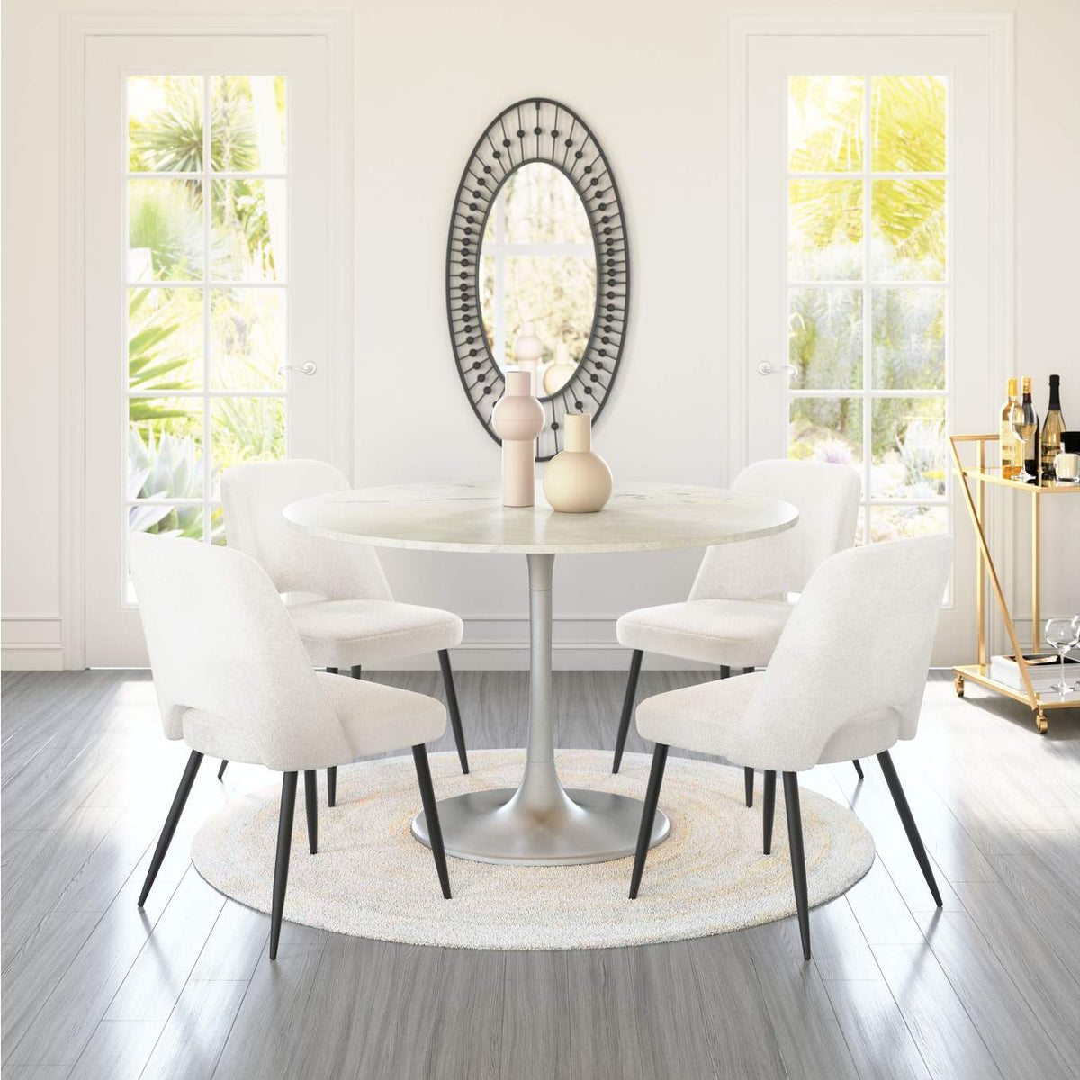 109325 Teddy Dining Chair (Set Of 2) Ivory