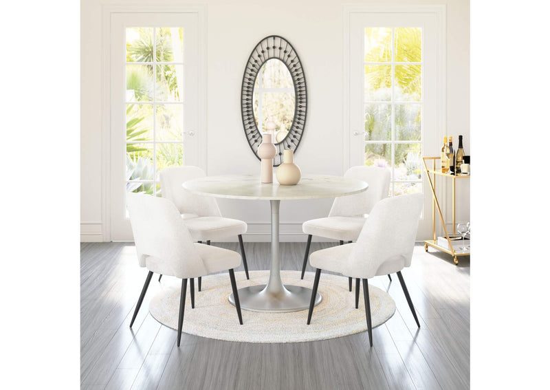 109325 Teddy Dining Chair (Set Of 2) Ivory