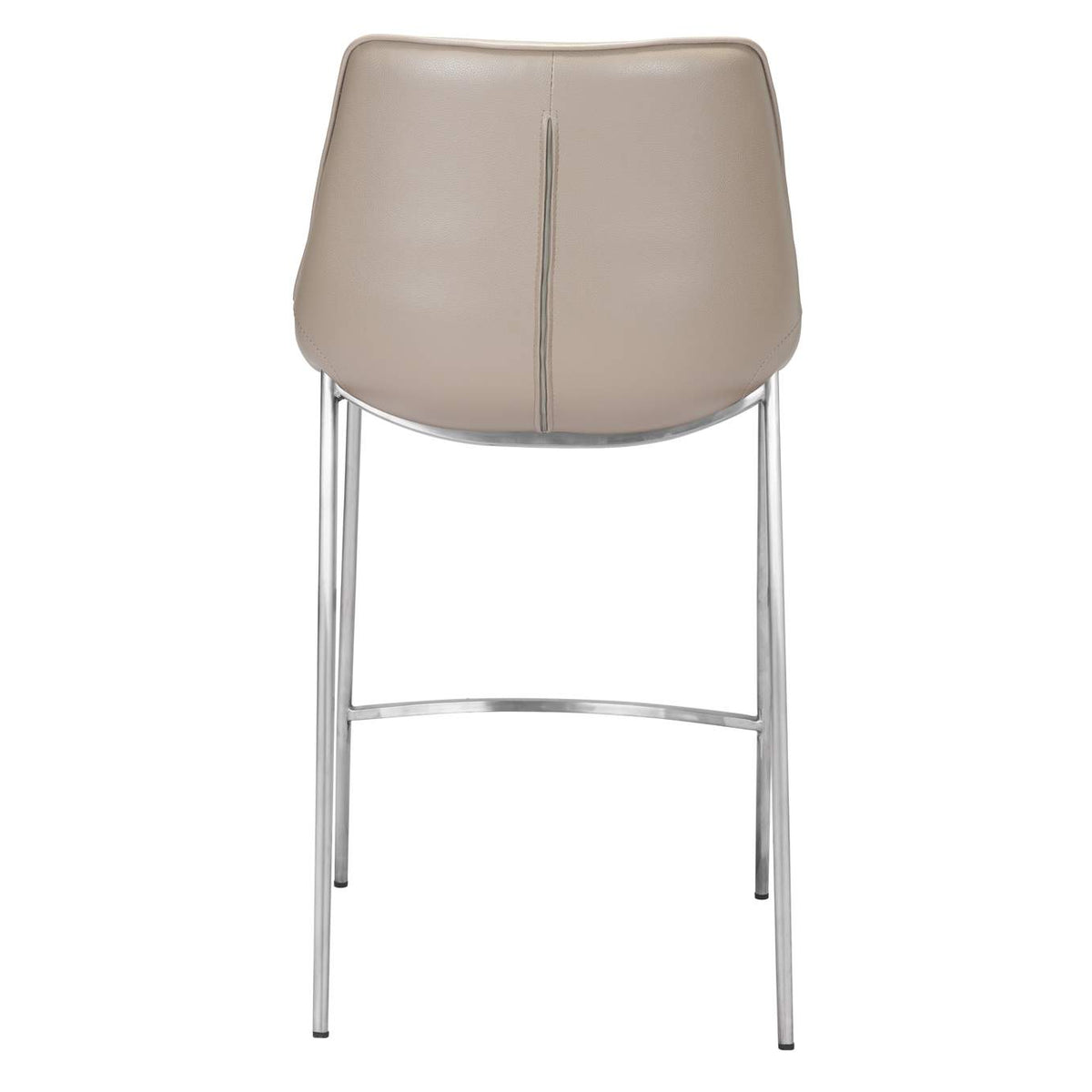 102028 Magnus Counter Stool (Set Of 2) Brown & Silver