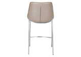 102028 Magnus Counter Stool (Set Of 2) Brown & Silver