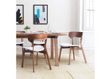 100979 Russell Dining Chair (Set Of 2) Walnut & Light Gray